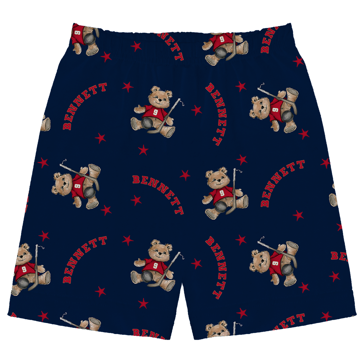 VIP NHL Teddy w/ Name, Number - Boy Shorts - Tiny Turnip