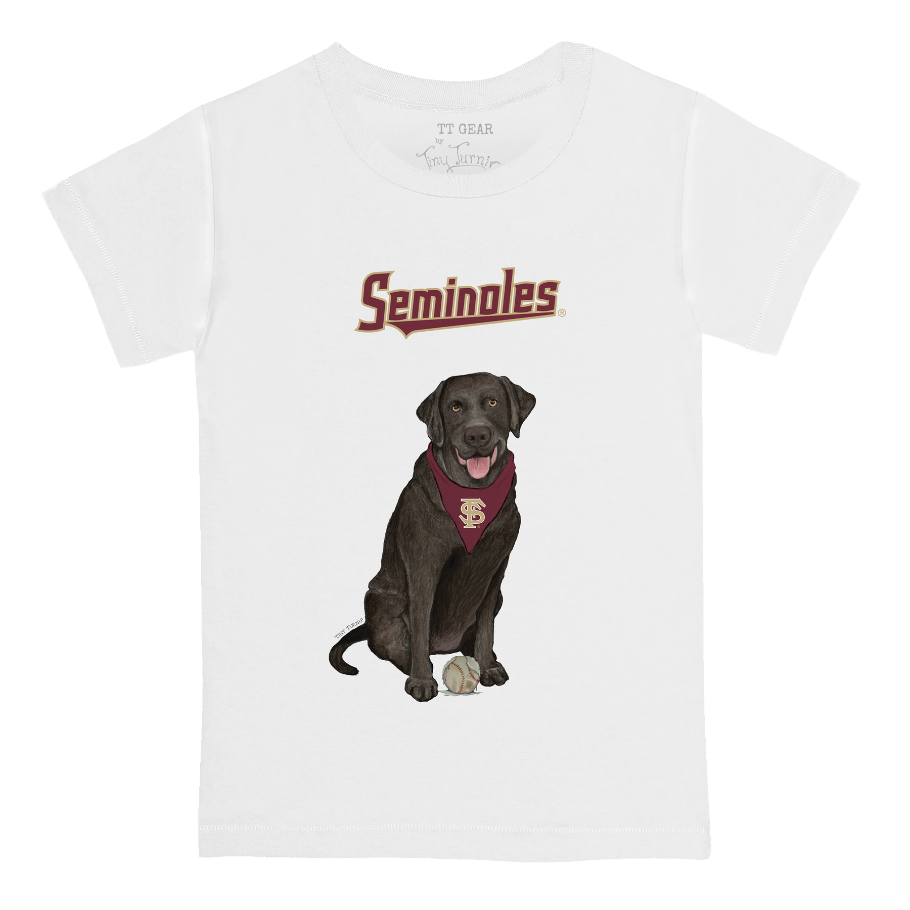Florida State Seminoles Black Labrador Retriever Kid's Tee Shirt