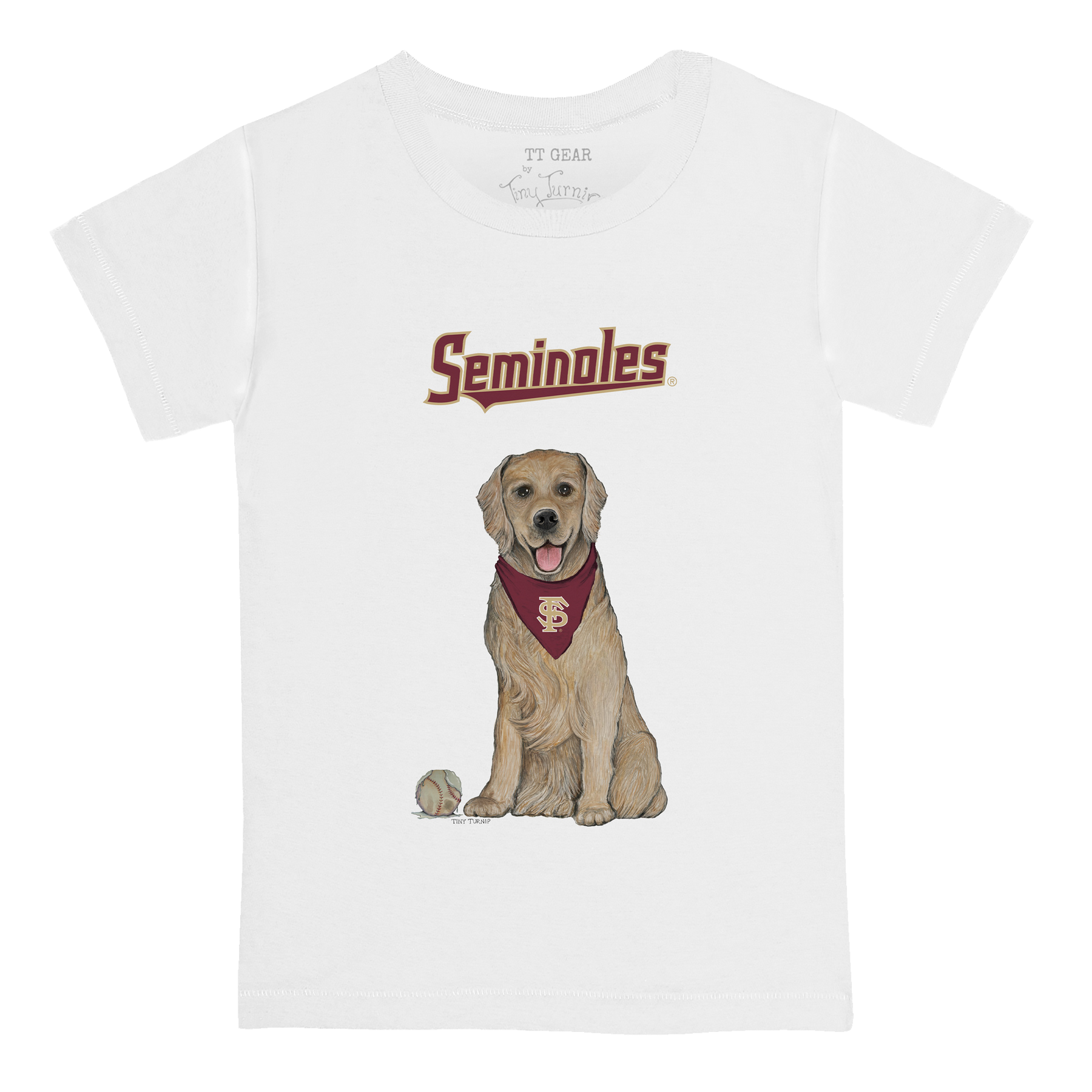 Florida State Seminoles Golden Retriever Kid's Tee Shirt
