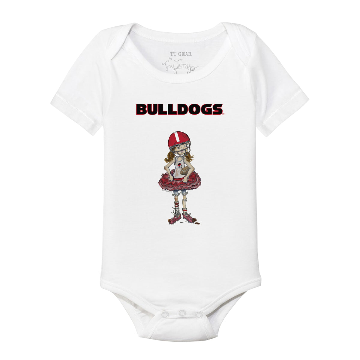 Georgia Bulldogs Babes Short Sleeve Snapper