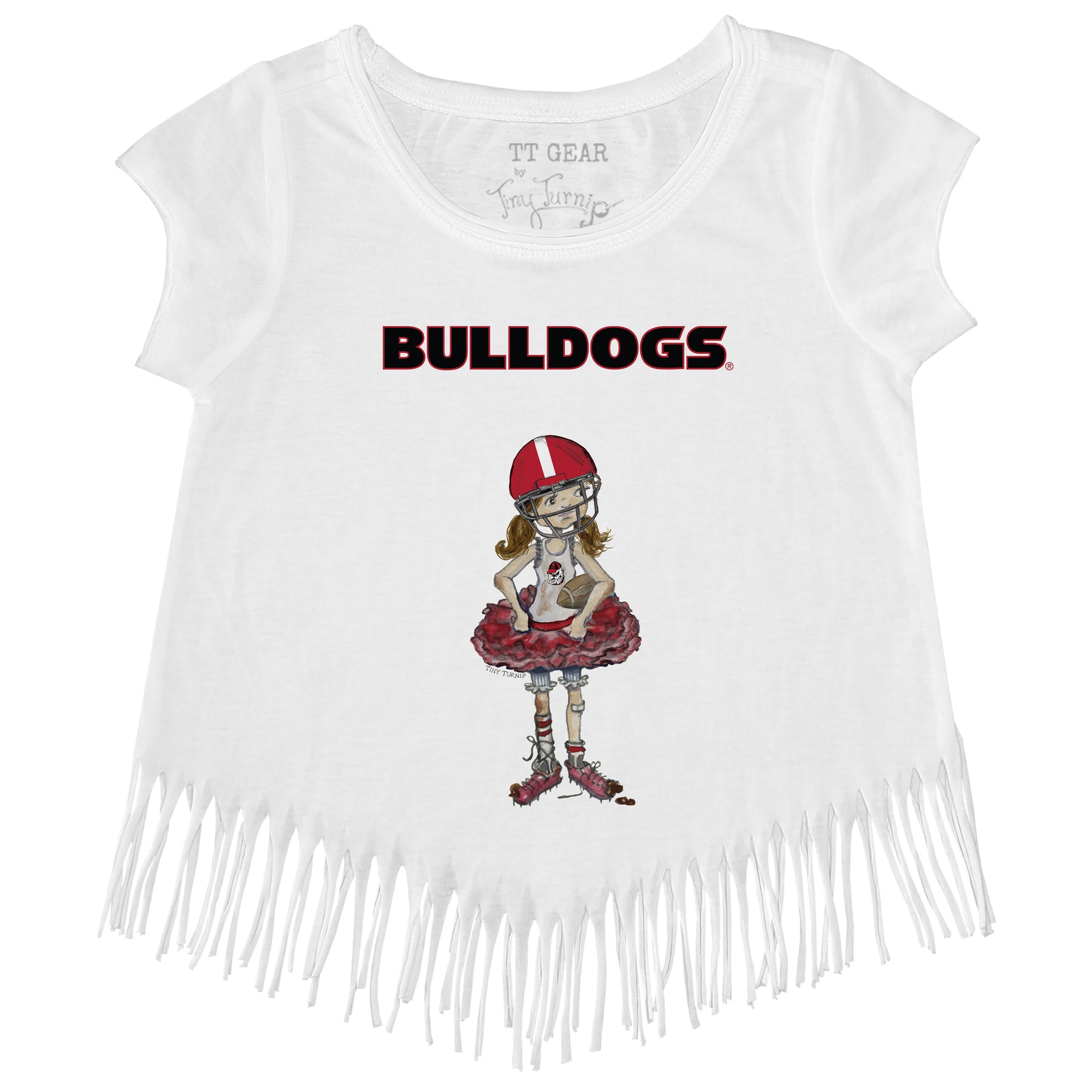 Georgia Bulldogs Babes Fringe Tee