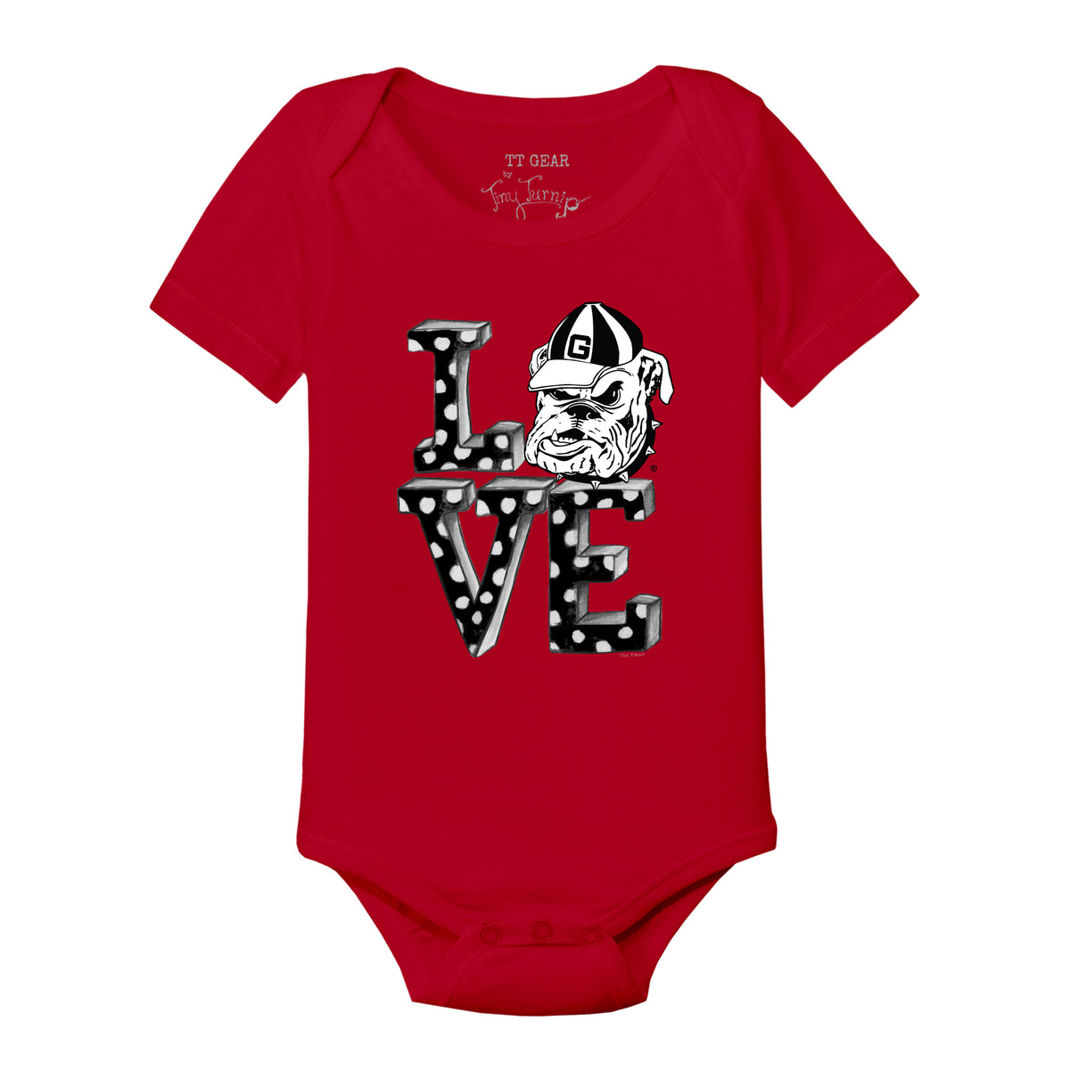 Georgia Bulldogs Love Short Sleeve Snapper