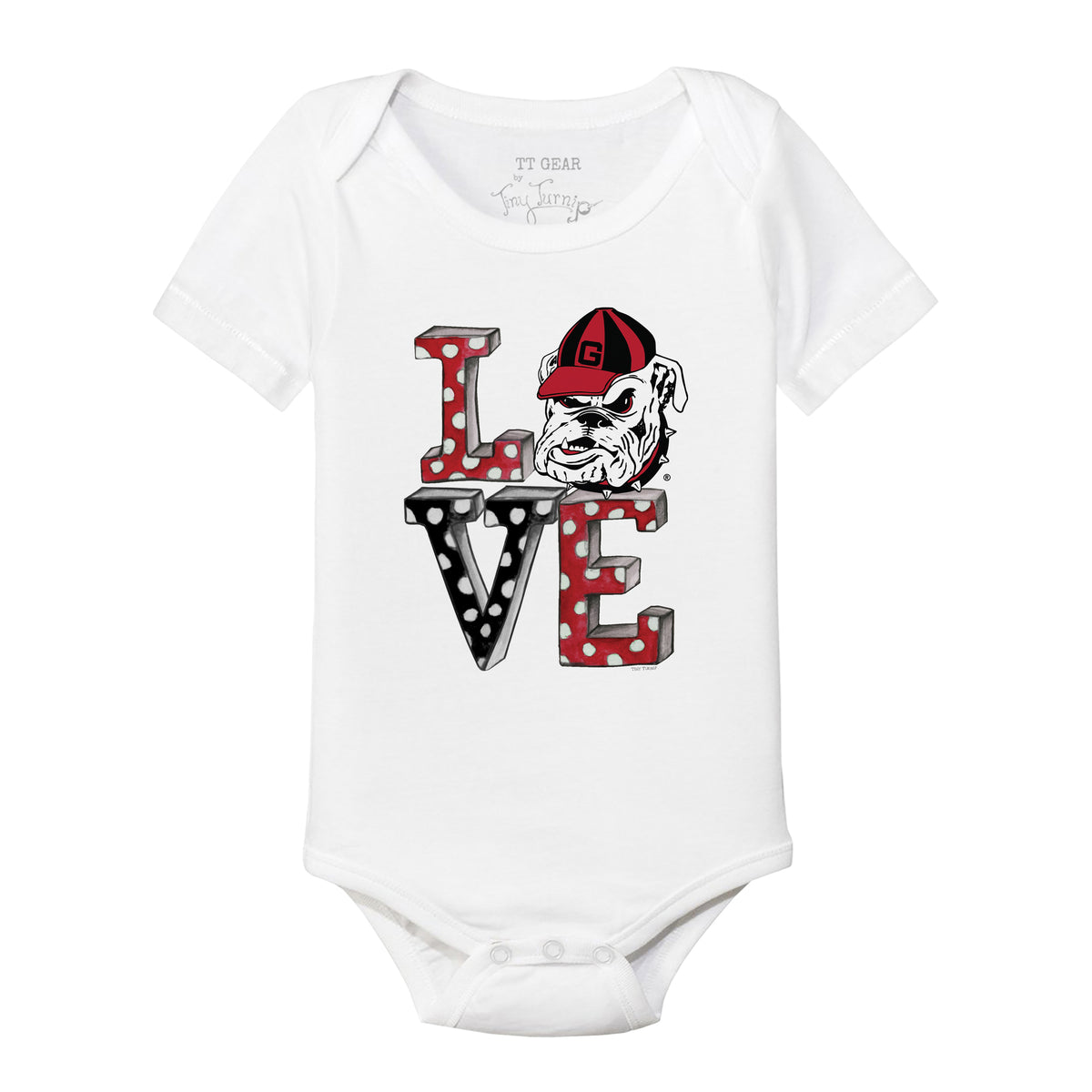 Georgia Bulldogs Love Short Sleeve Snapper