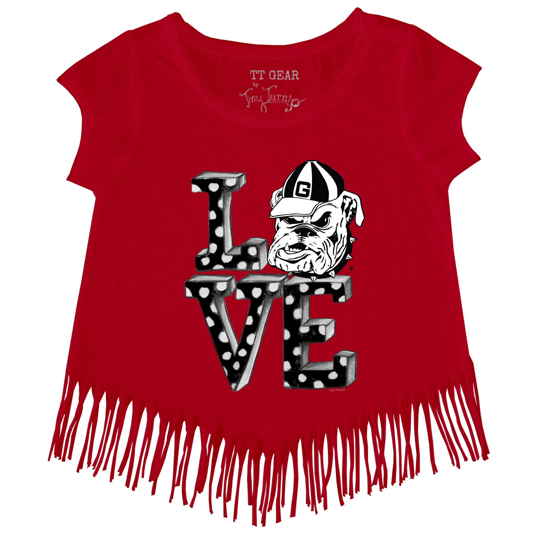 Georgia Bulldogs Love Fringe Tee