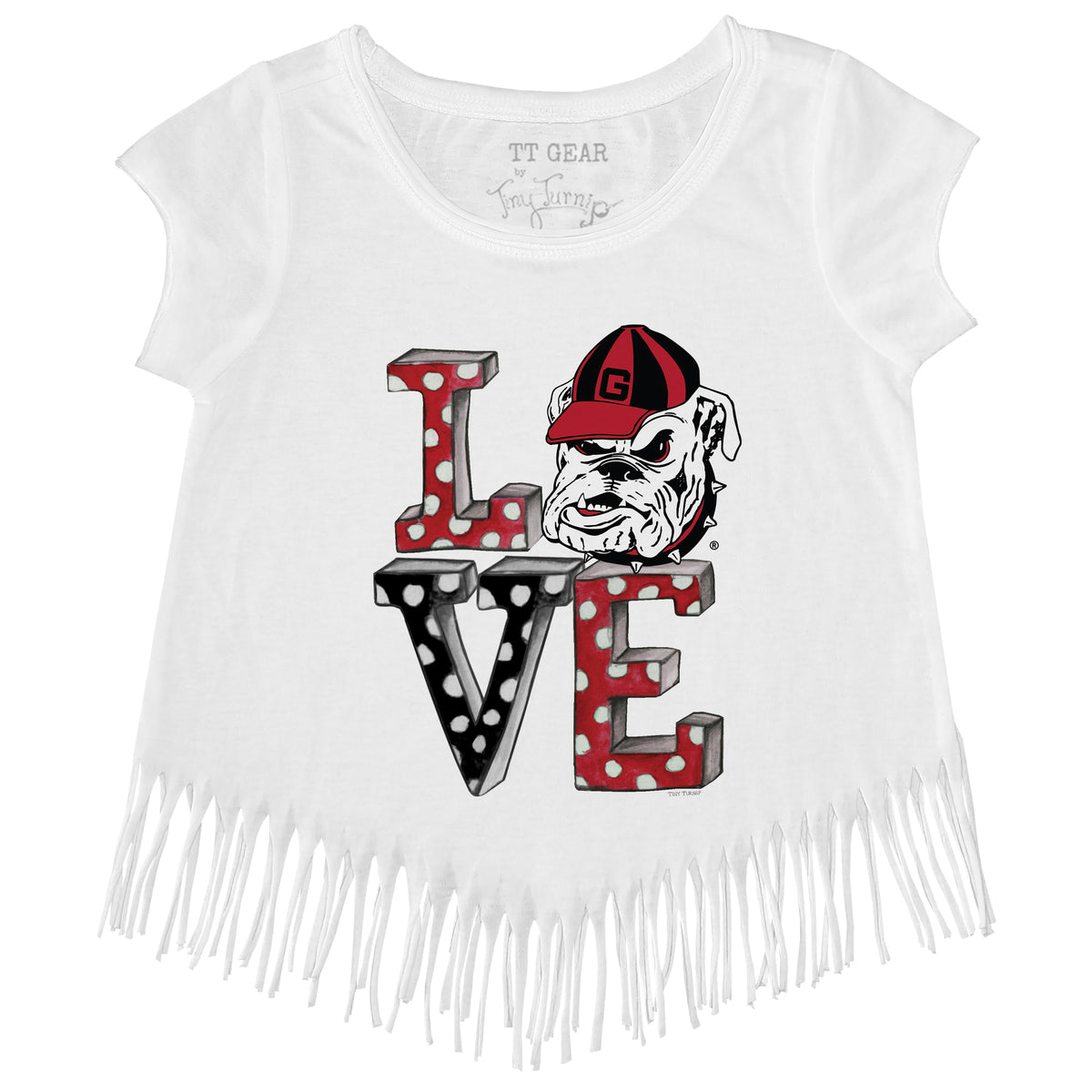 Georgia Bulldogs Love Fringe Tee