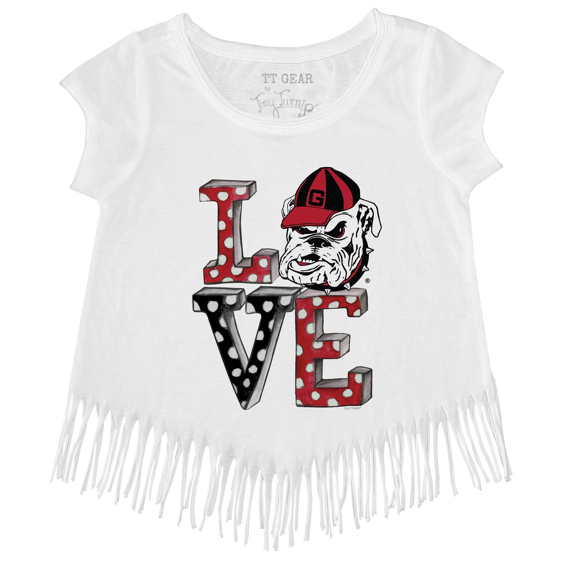 Georgia Bulldogs Love Fringe Tee