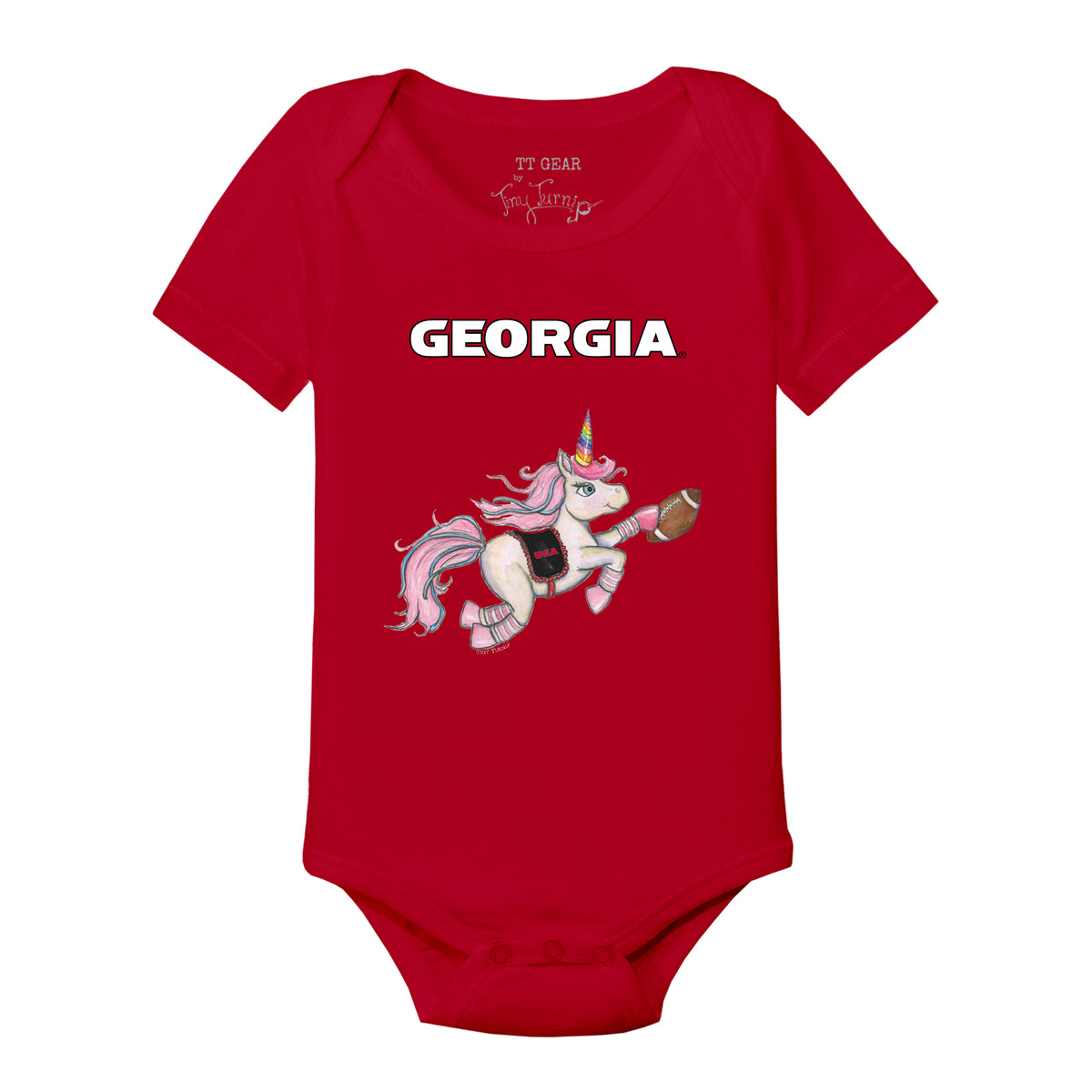 Georgia Bulldogs Unicorn Short Sleeve Snapper