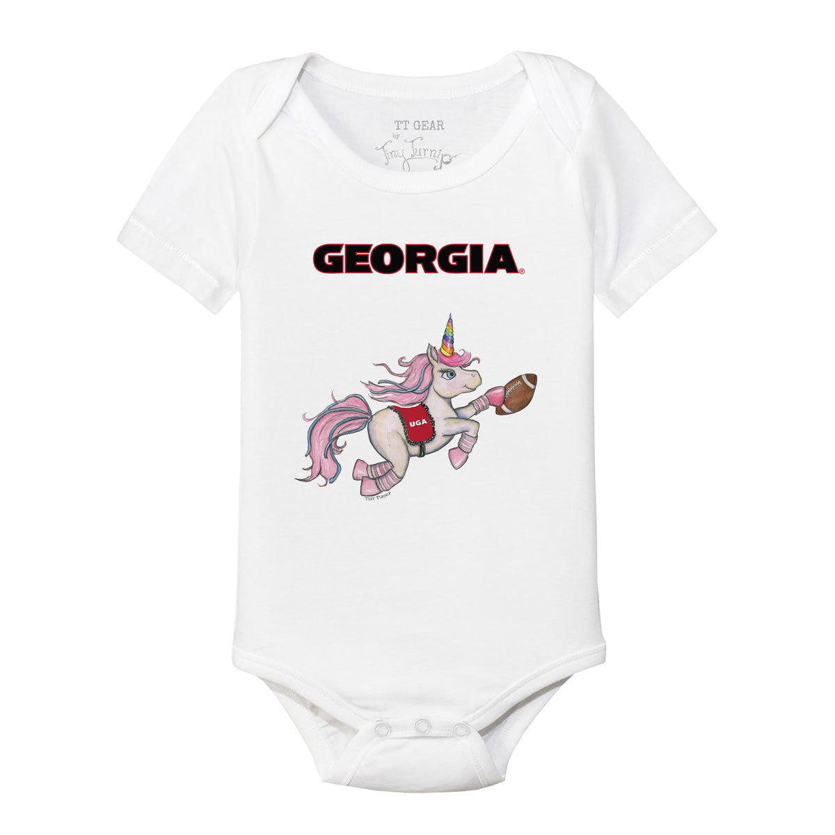Georgia Bulldogs Unicorn Short Sleeve Snapper