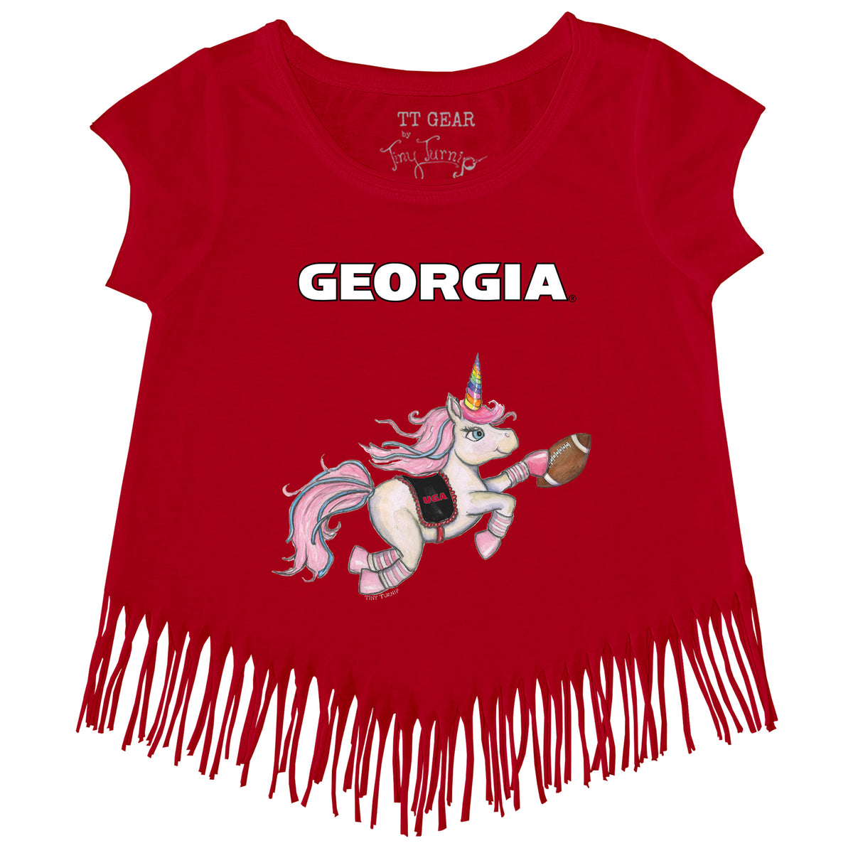 Georgia Bulldogs Unicorn Fringe Tee