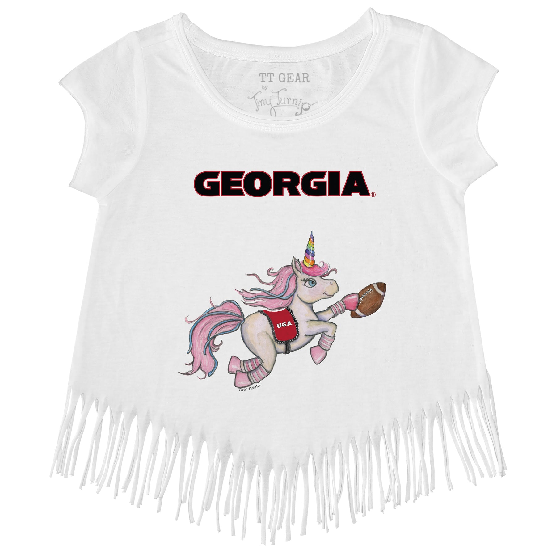 Georgia Bulldogs Unicorn Fringe Tee