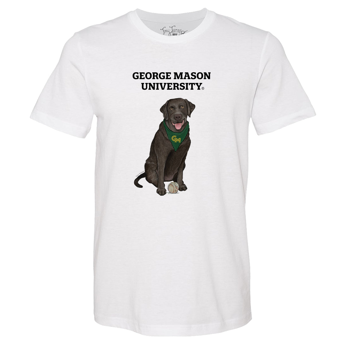 George Mason Patriots Black Labrador Retriever Unisex Tee Shirt