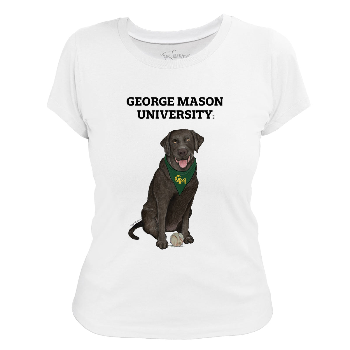 George Mason Patriots Black Labrador Retriever Women's Tee Shirt