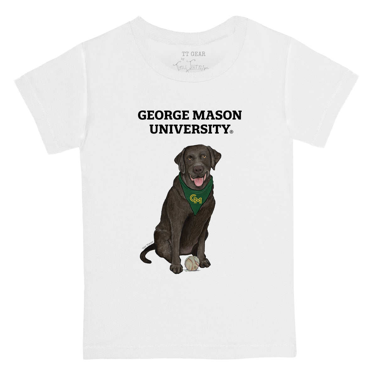 George Mason Patriots Black Labrador Retriever Kid's Tee Shirt