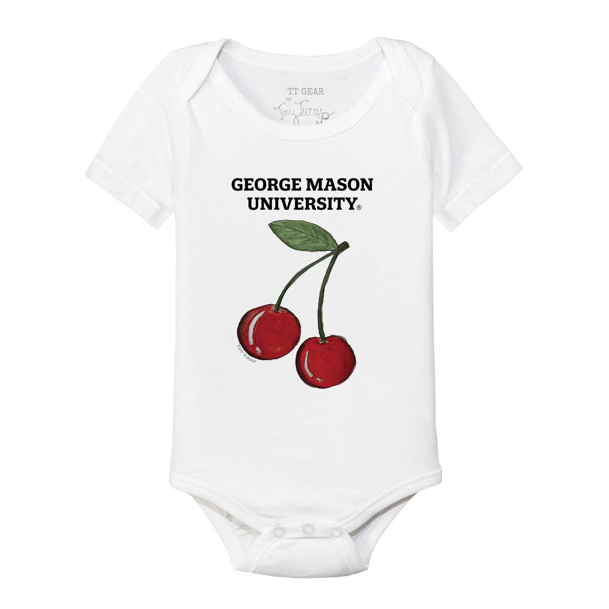 George Mason Patriots Cherry Short Sleeve Snapper