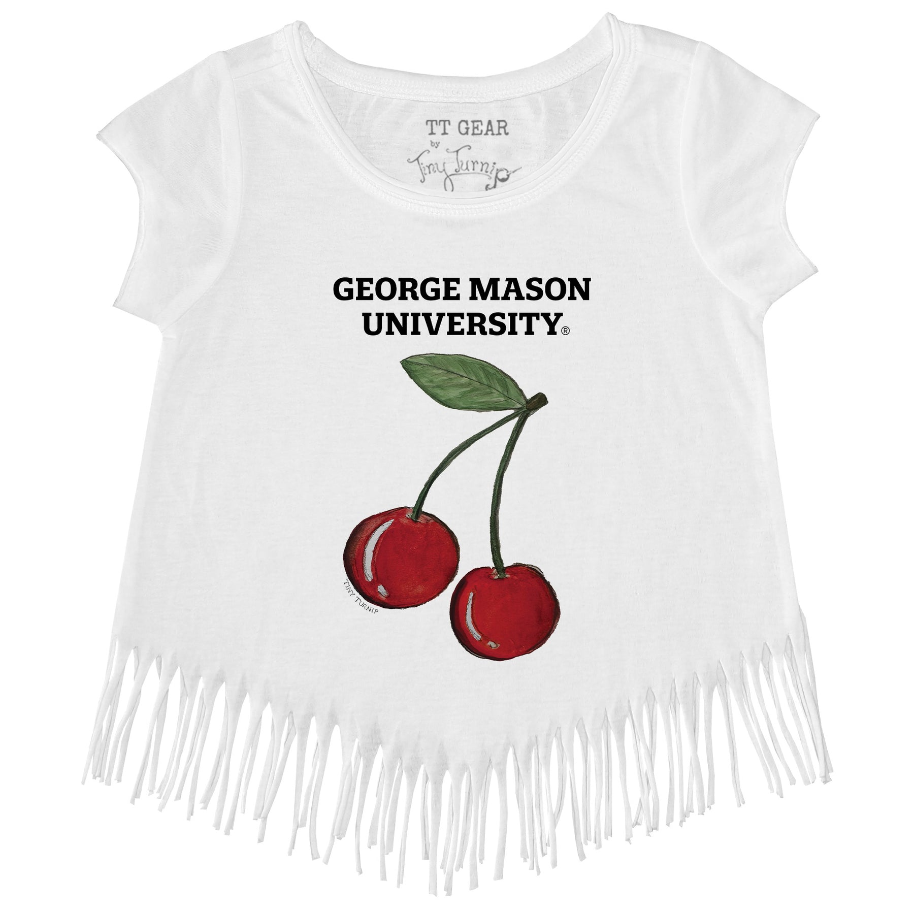 George Mason Patriots Cherries Fringe Tee