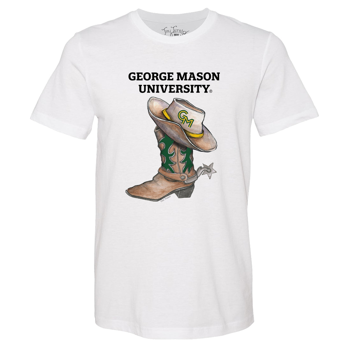 George Mason Patriots Cowboy Boot Unisex Tee Shirt