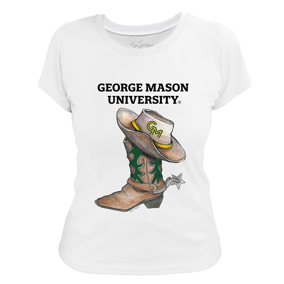 George Mason Patriots Cowboy Boot Women's Tee Shirt