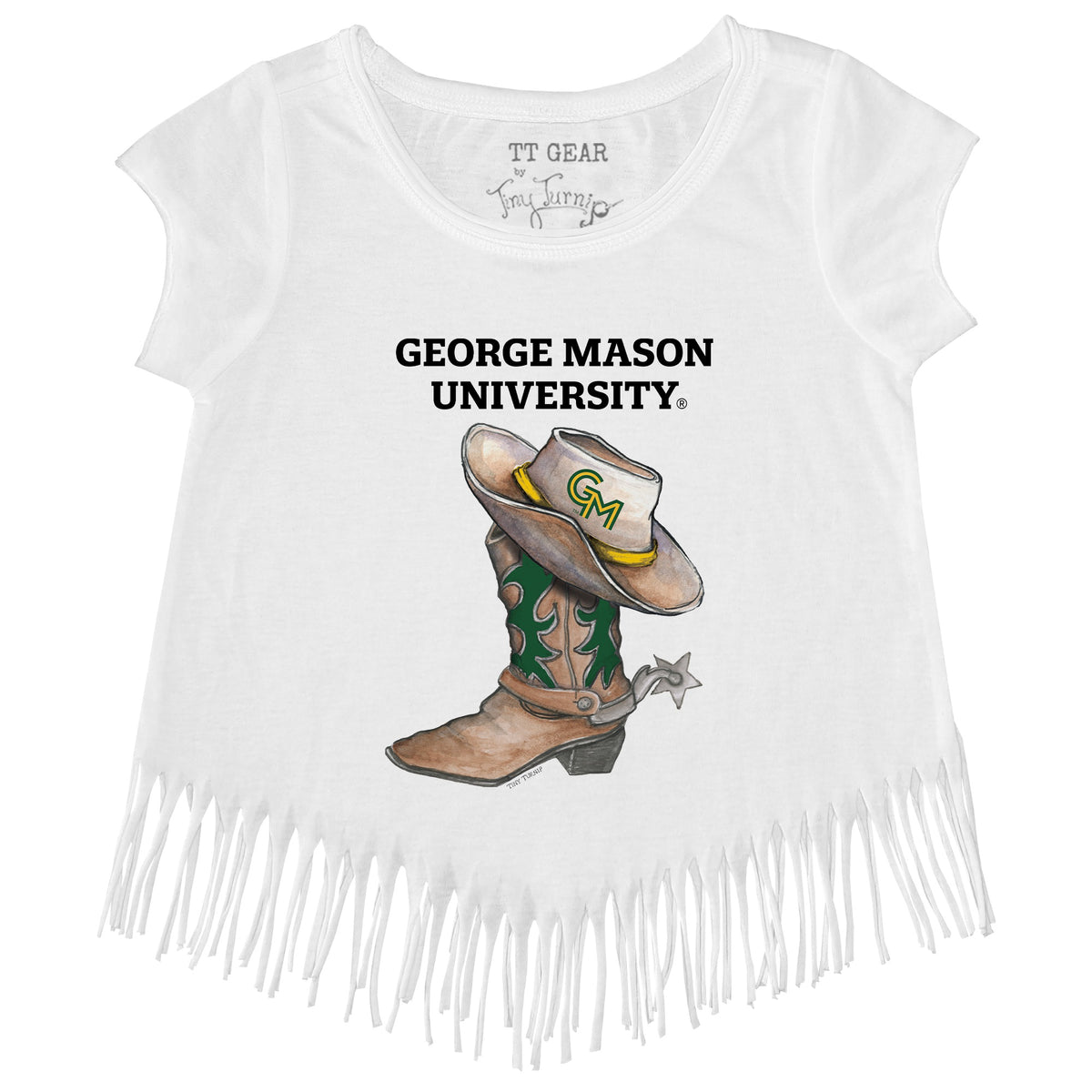 George Mason Patriots Cowboy Boot Fringe Tee