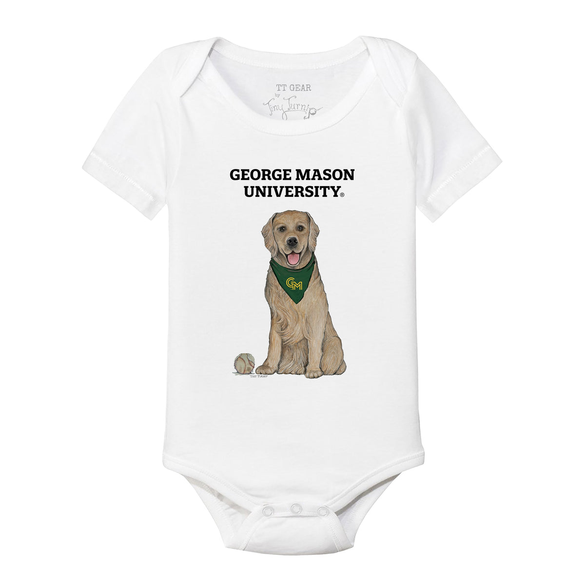 George Mason Patriots Golden Retriever Short Sleeve Snapper