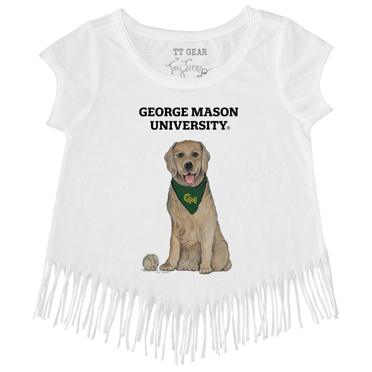 George Mason Patriots Golden Retriever Fringe Tee