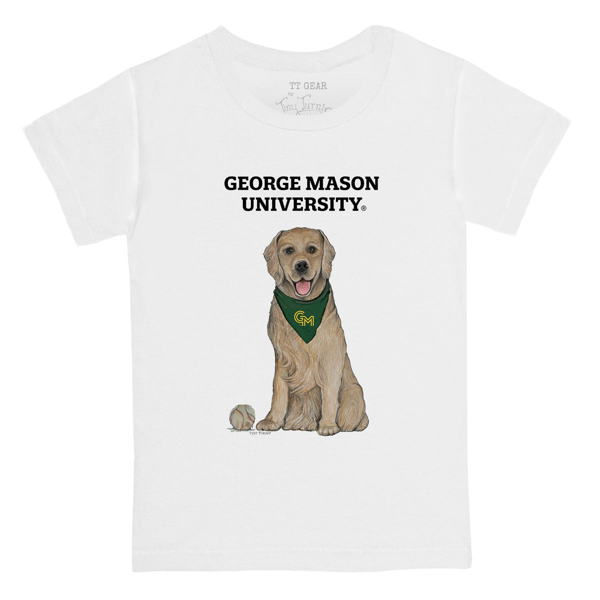 George Mason Patriots Golden Retriever Kid's Tee Shirt