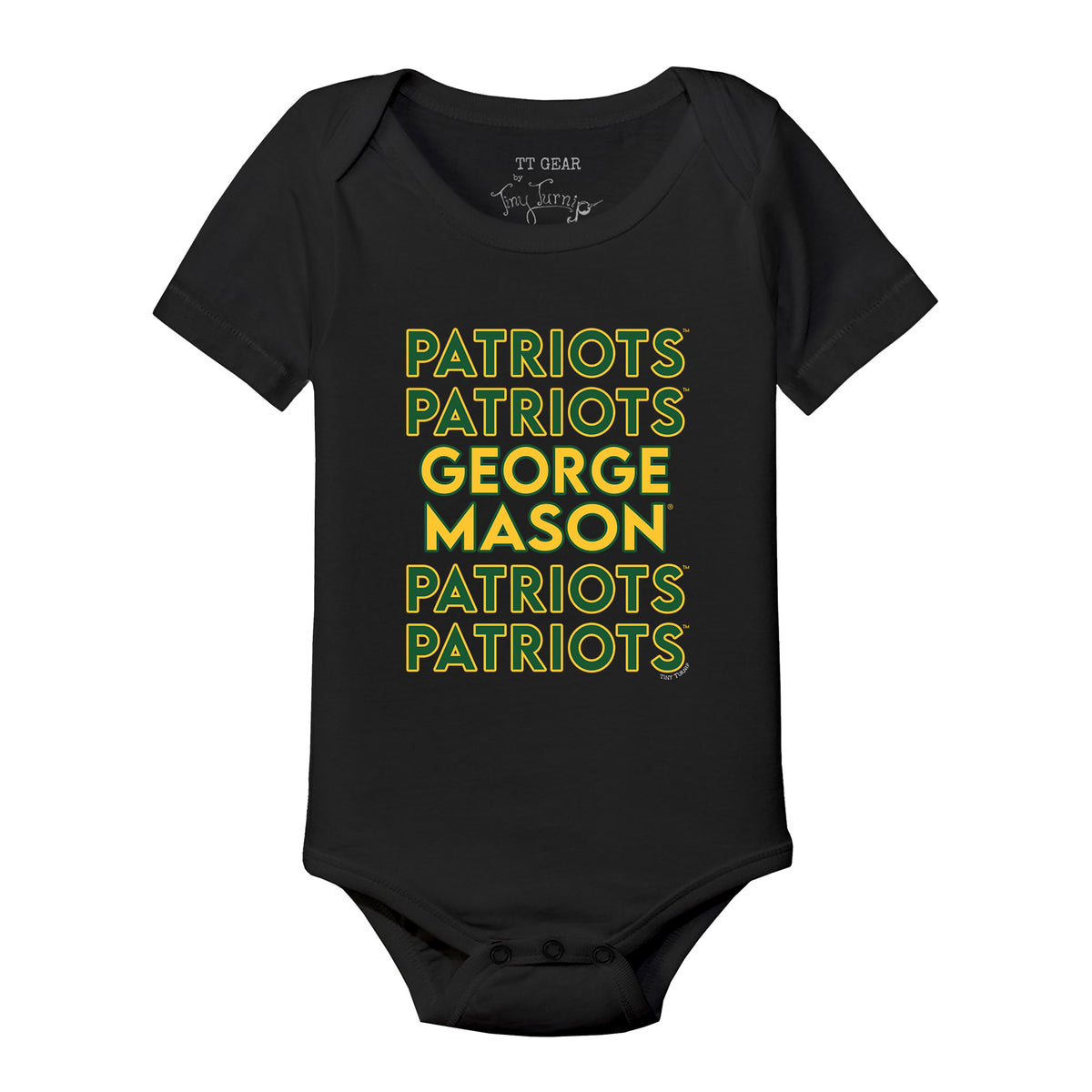 George Mason Patriots Stacked Short Sleeve Snapper