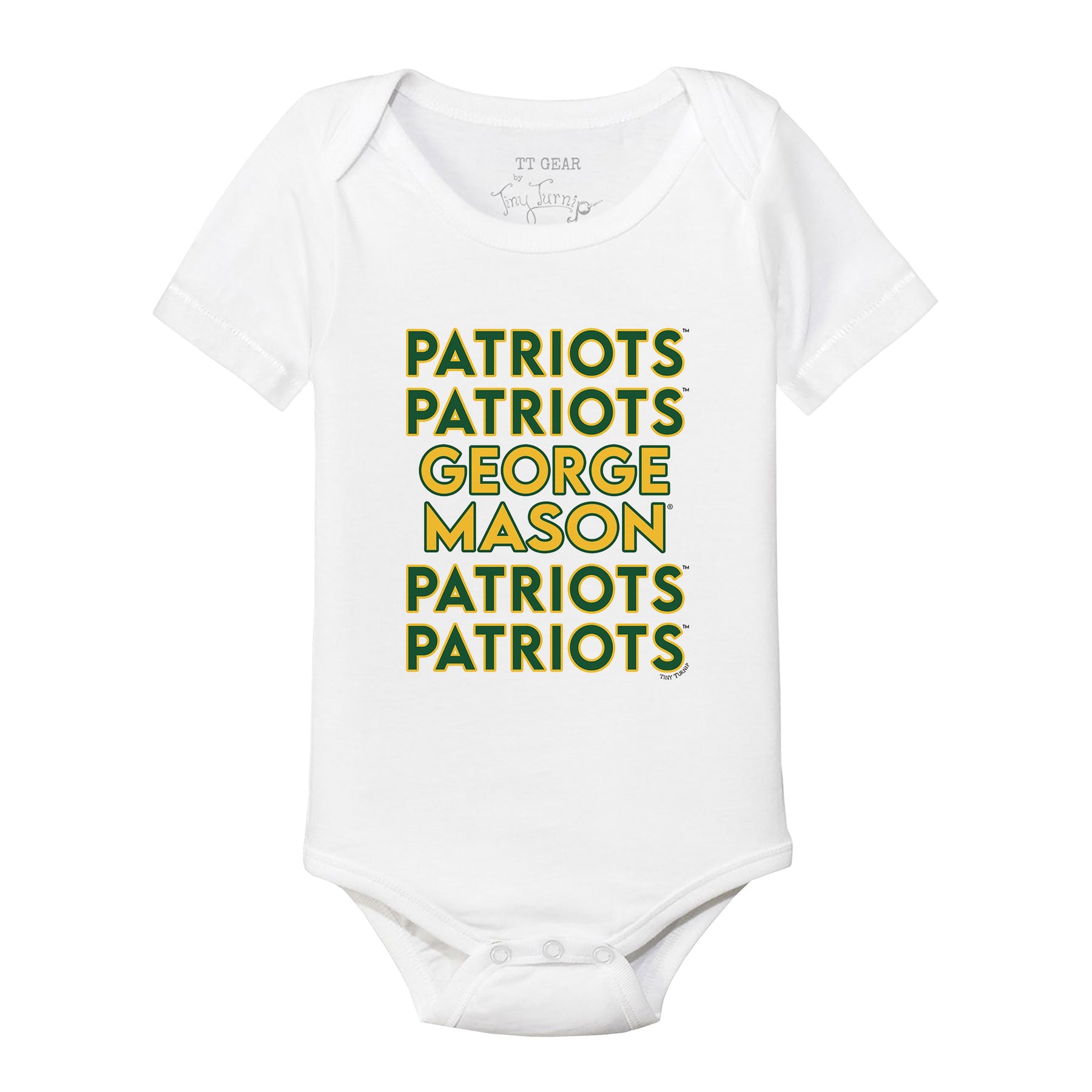 George Mason Patriots Stacked Short Sleeve Snapper