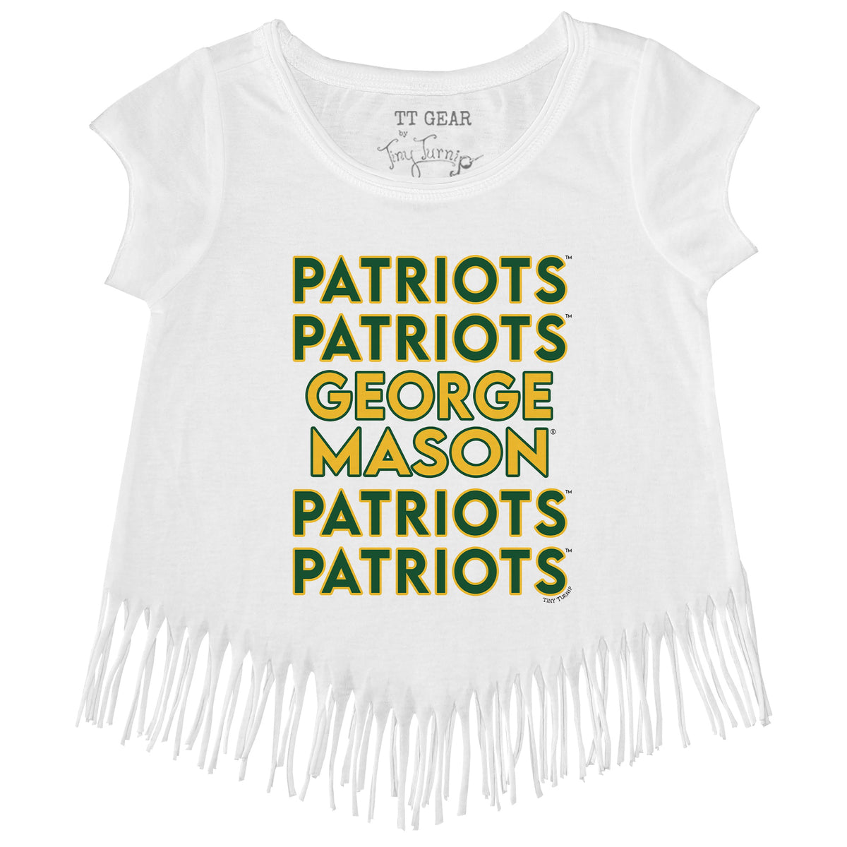 George Mason Patriots Stacked Fringe Tee