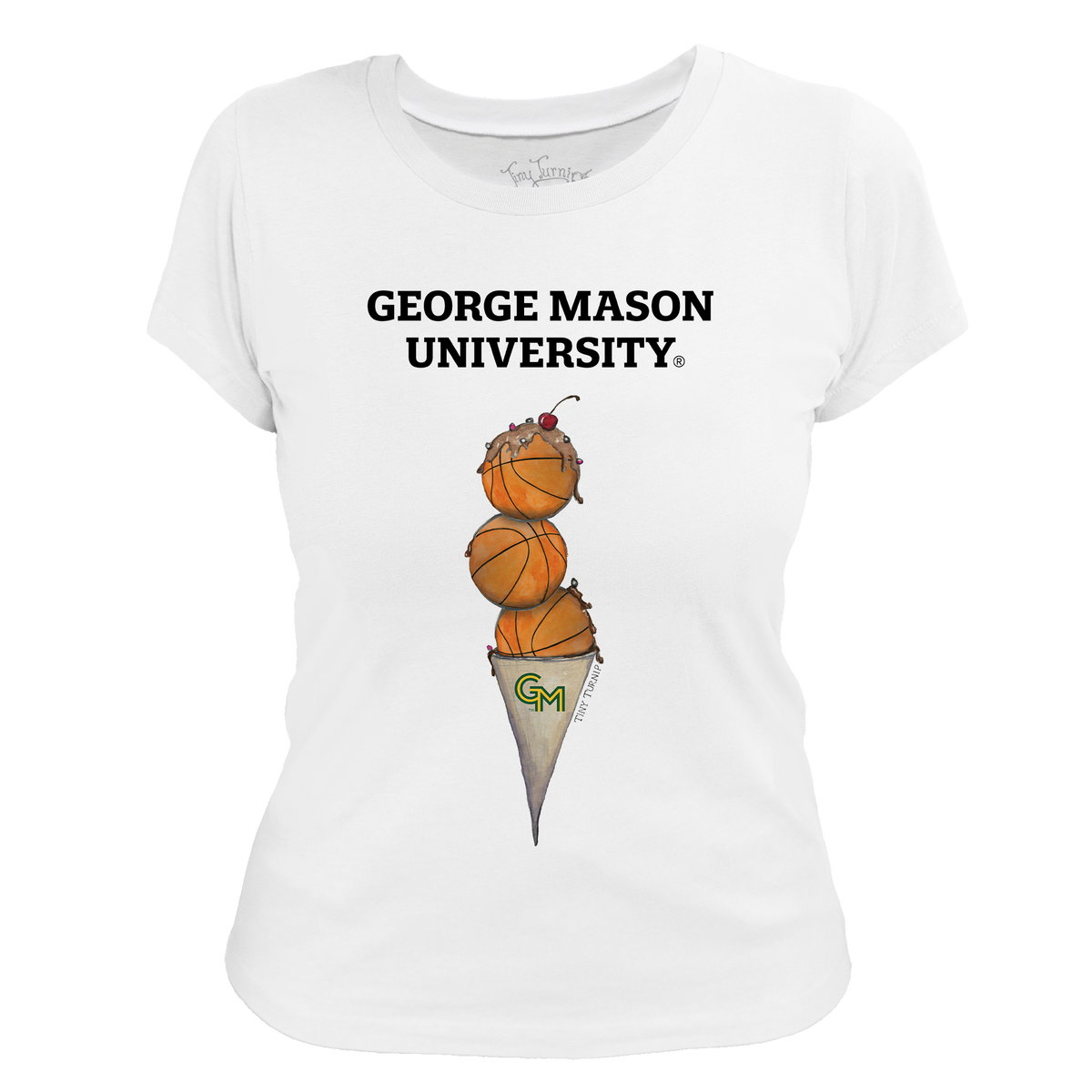 George Mason Patriots Basketball Triple Scoop Women's Tee Shirt