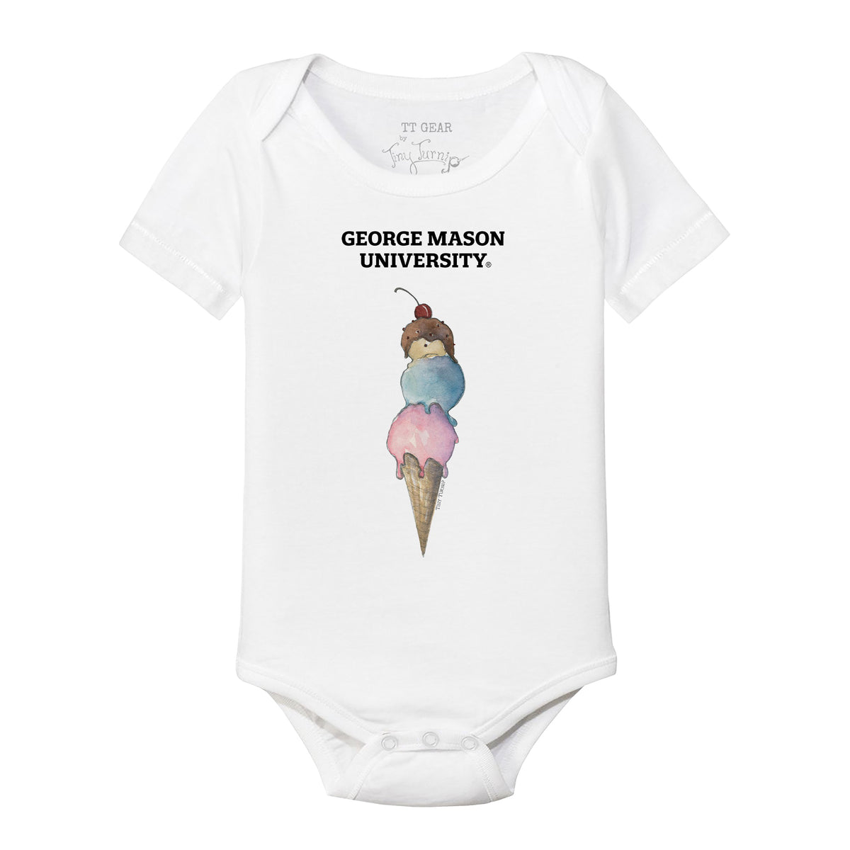 George Mason Patriots Triple Scoop Short Sleeve Snapper