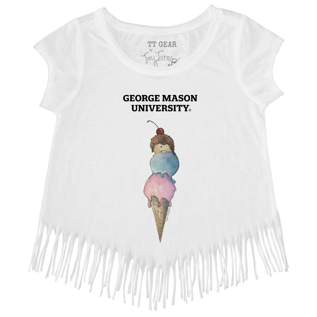 George Mason Patriots Triple Scoop Fringe Tee