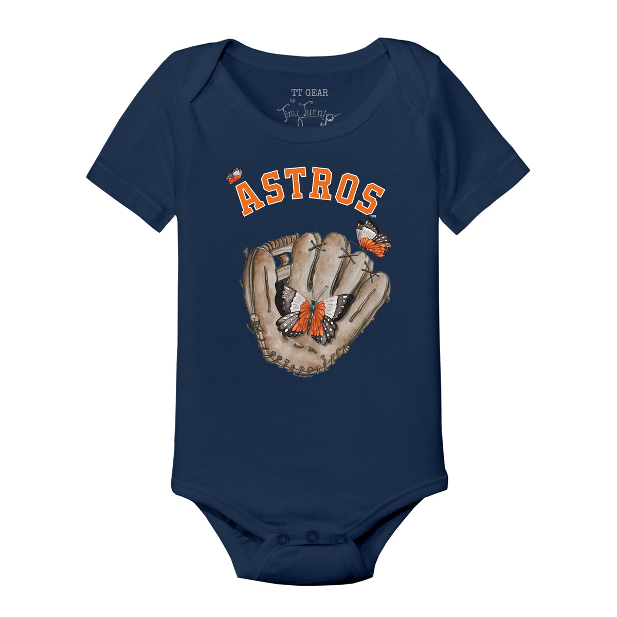 Houston Astros Butterfly Glove Short Sleeve Snapper