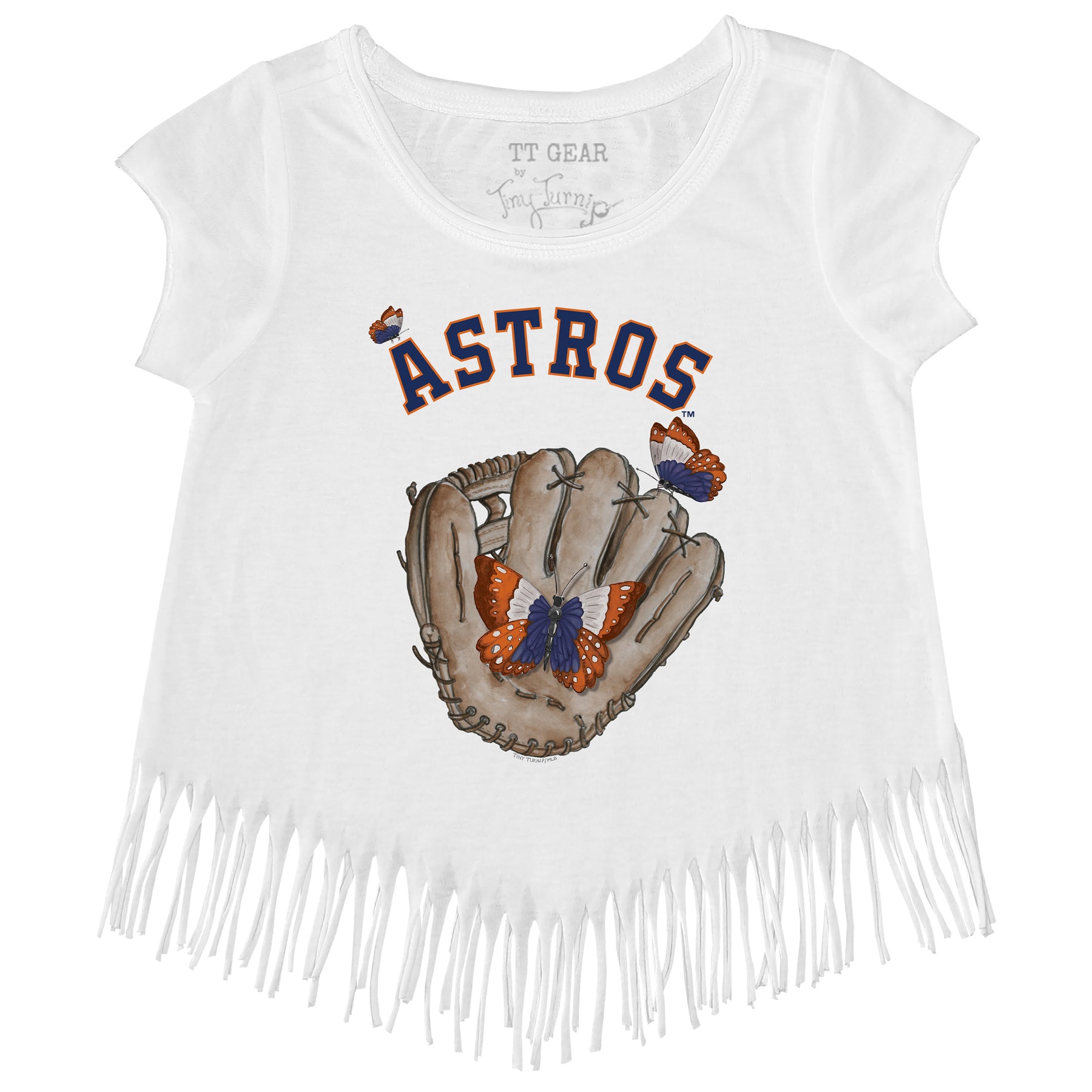 Houston Astros Butterfly Glove Fringe Tee