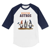Houston Astros Gnomes 3/4 Navy Blue Sleeve Raglan