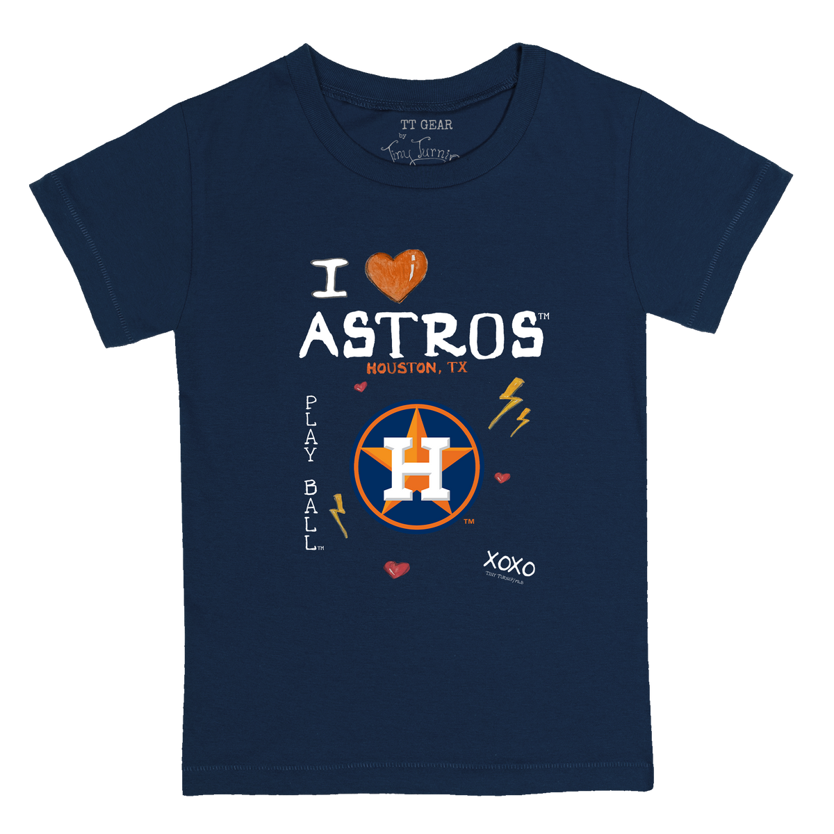 I Heart Astros Kid's Tee Shirt - Tiny Turnip