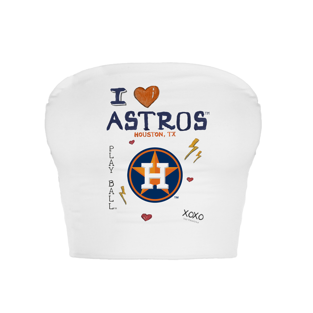Houston Astros I Heart Astros Crop Tube Top