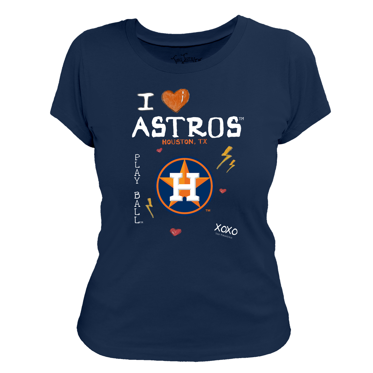 I Heart Astros Women's Tee Shirt - Tiny Turnip
