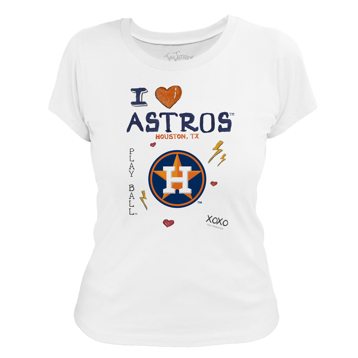 I Heart Astros Women's Tee Shirt - Tiny Turnip