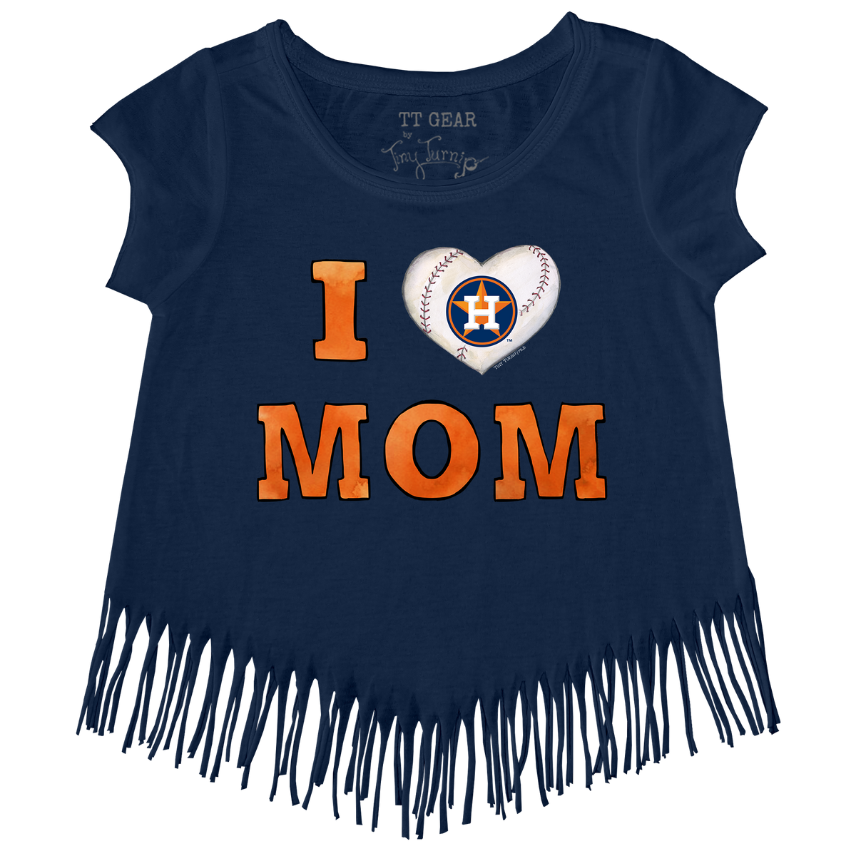Houston Astros I Love Mom Fringe Tee