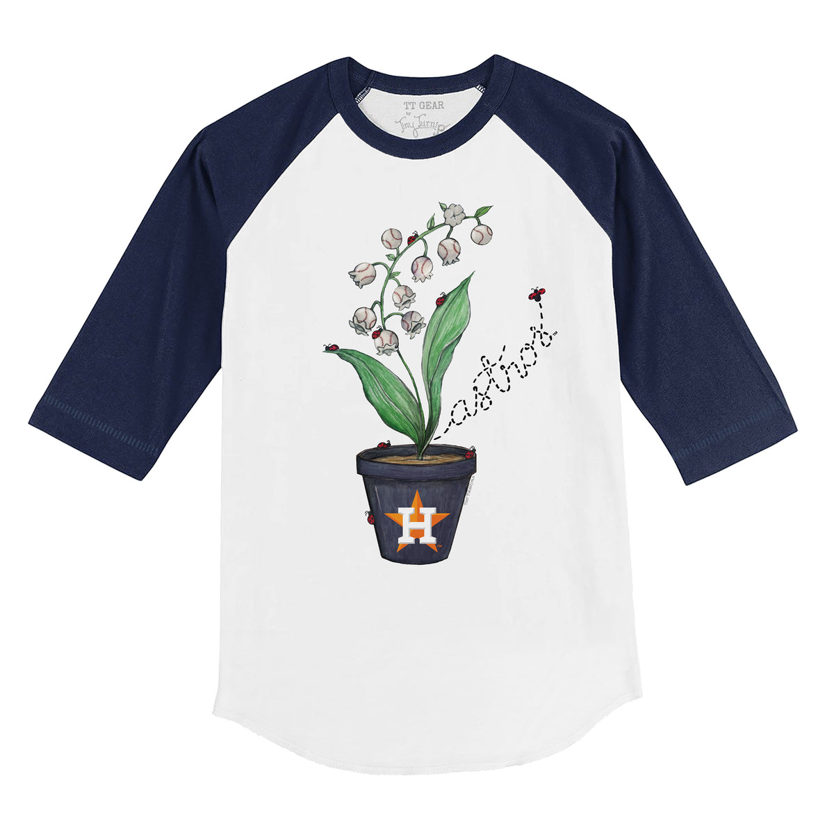 Houston Astros Ladybug 3/4 Navy Blue Sleeve Raglan