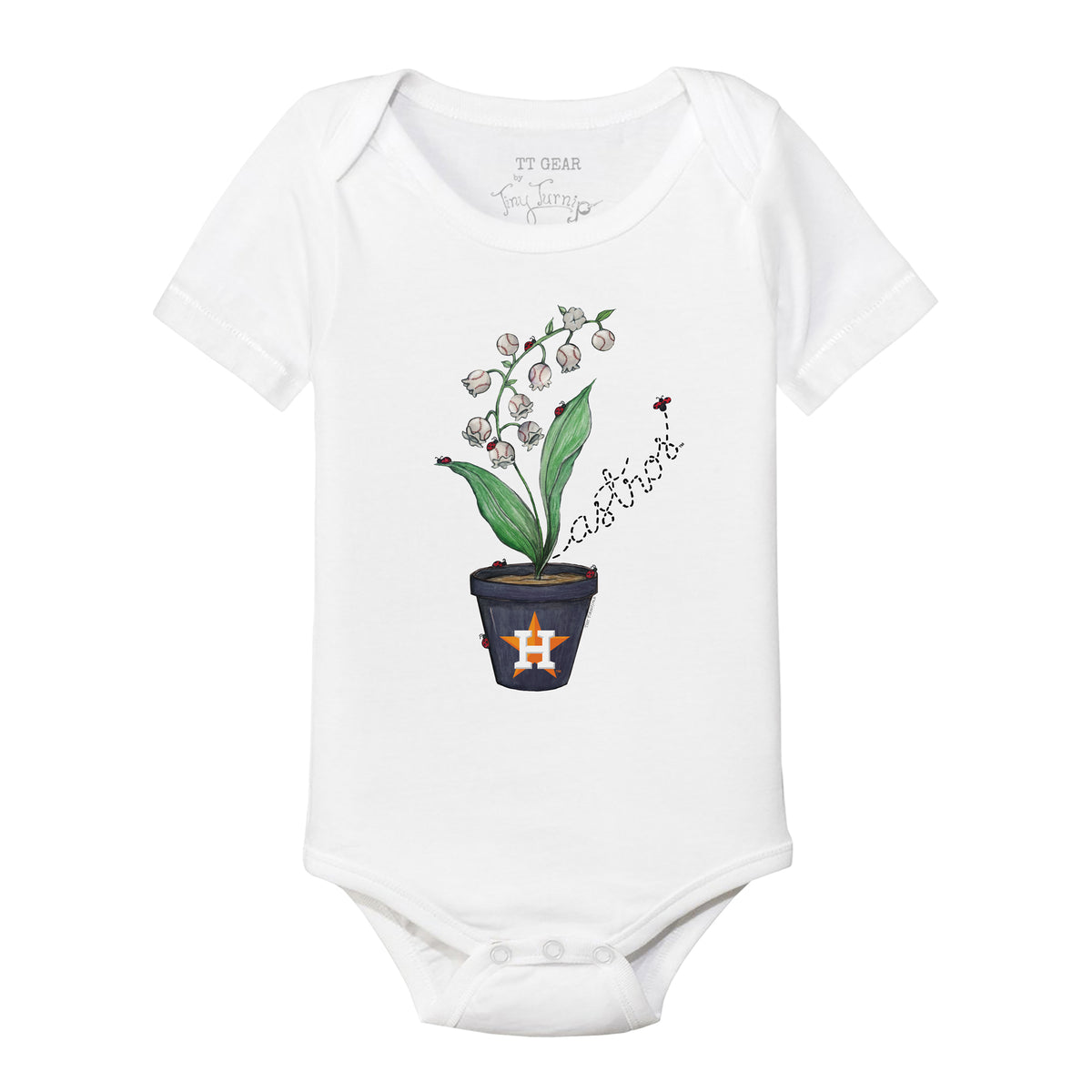 Houston Astros Ladybug Short Sleeve Snapper