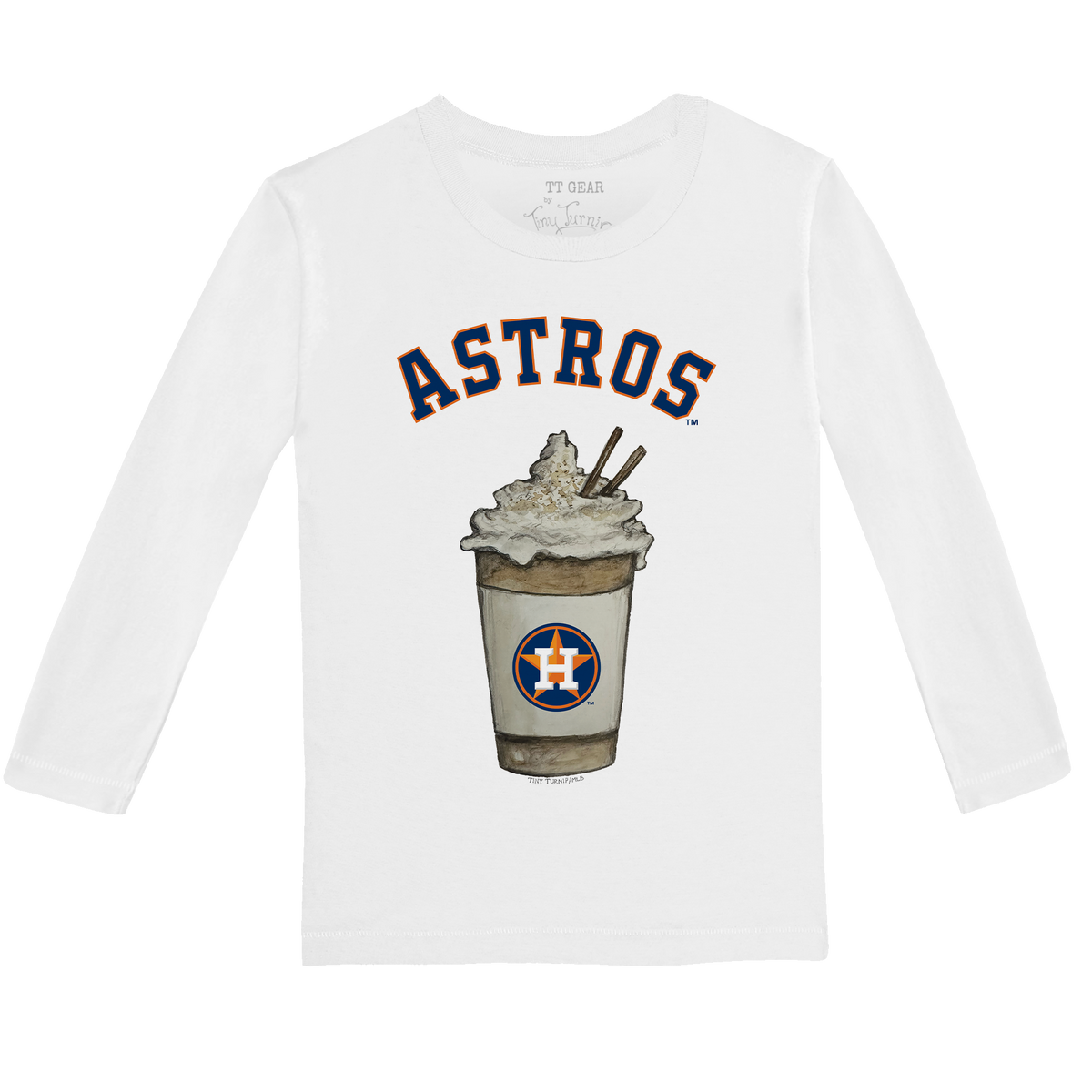Houston Astros Latte Long-Sleeve Tee Shirt