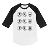 Houston Astros Logo Grid 3/4 Black Sleeve Raglan