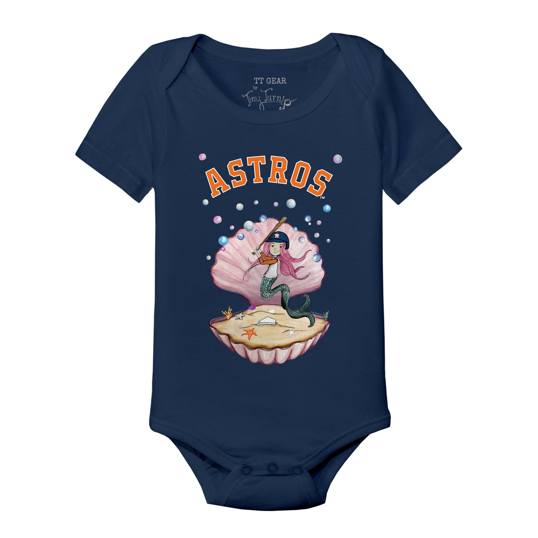 Houston Astros Mermaid Short Sleeve Snapper