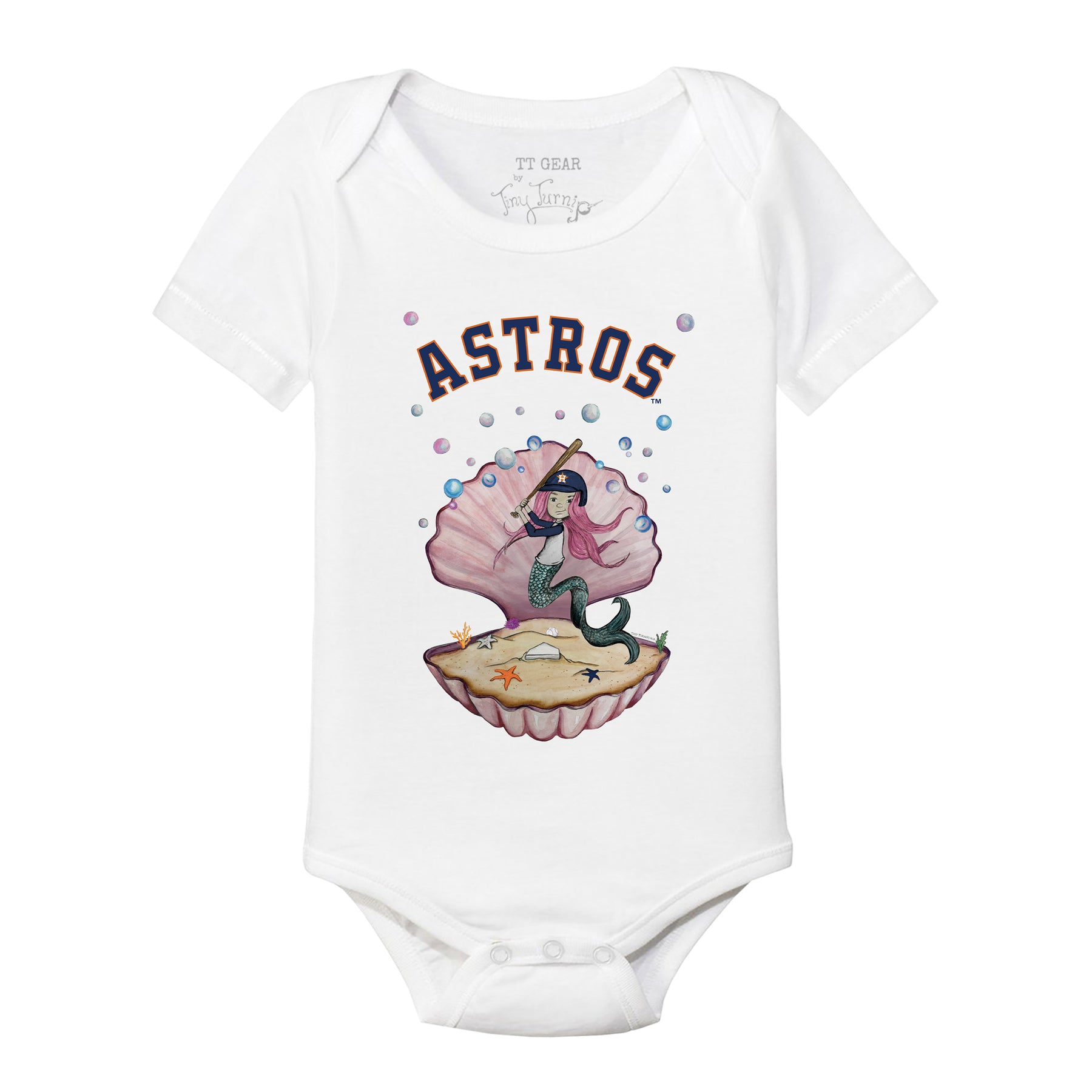 Houston Astros Mermaid Short Sleeve Snapper