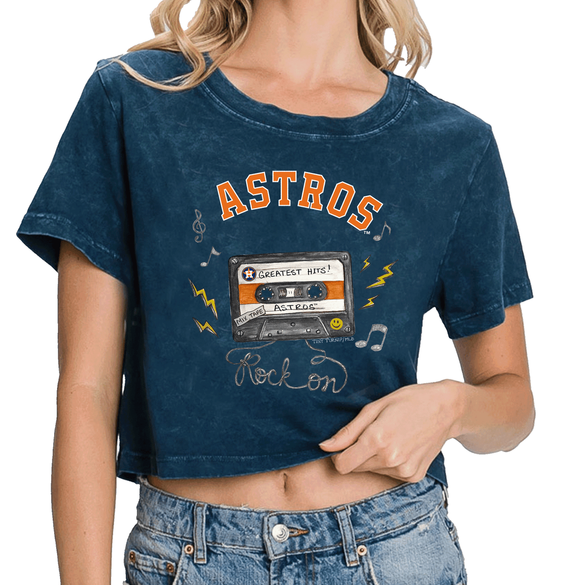 Houston Astros Mixtape Vintage Crop Tee