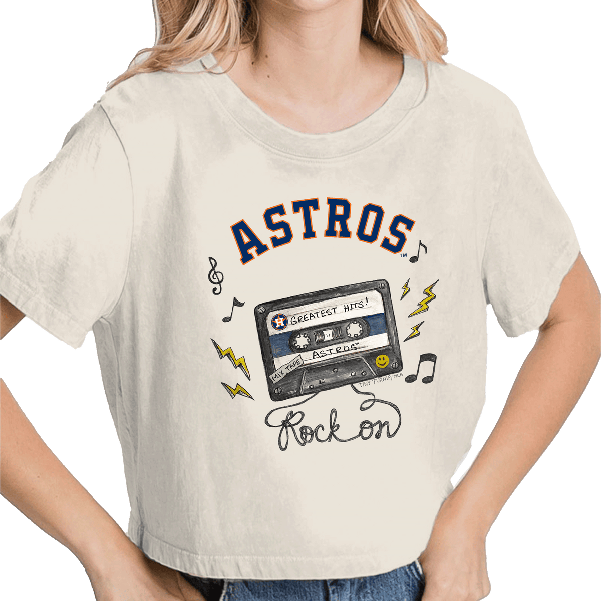 Houston Astros Mixtape Vintage Crop Tee