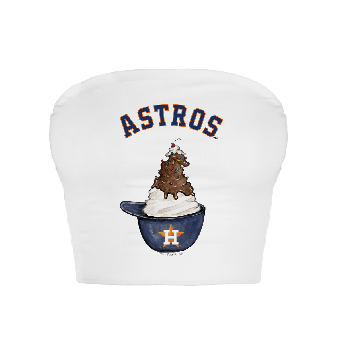 Houston Astros Sundae Helmet Crop Tube Top