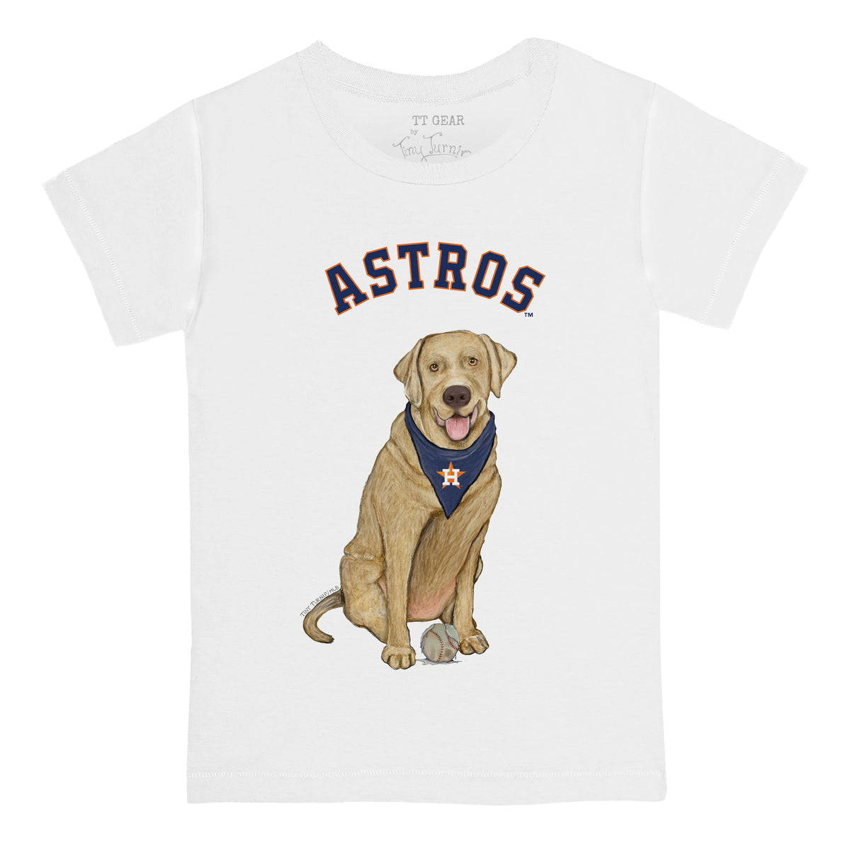 Houston Astros Yellow Labrador Retriever Tee Shirt