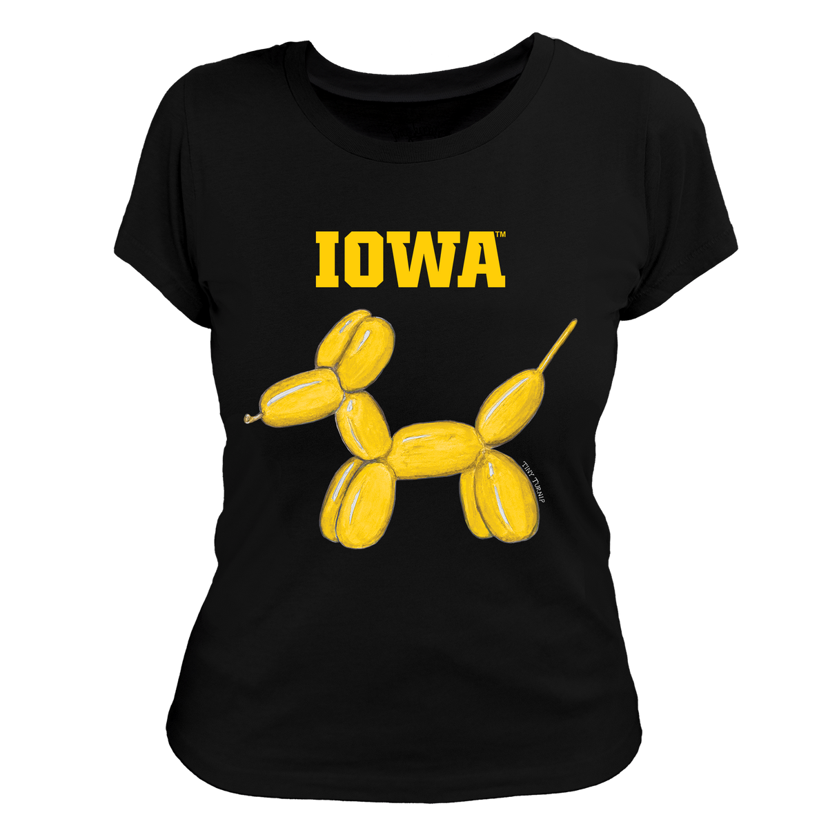 Iowa Hawkeyes Balloon Dog Women's Tee Shirt